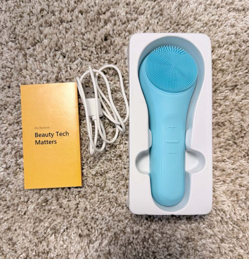 NågraCoola Electric Facial Cleansing Brush, Waterproof Rechargeable Exfoliating